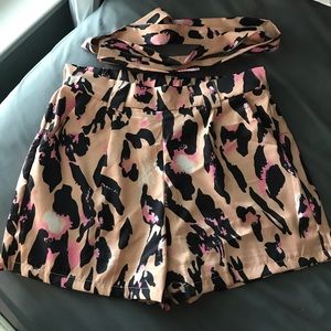 Leopard print shorts